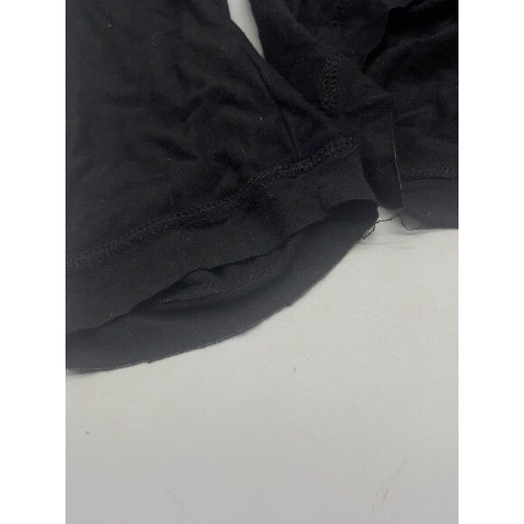 long sleeve tee shirt high low black sheer size medium READ - Picture 2 of 6